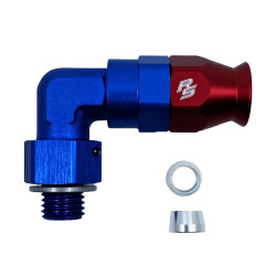 PTFE Raccordo AN8 a 1/4" NPT (maschio) 90°