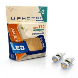 PHOTON LED EXCLUSIVE SERIES 6000K W5W lampadina 12-24V 5W W2.1×9.5d amber CAN (2 pezzi)