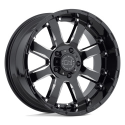 Black Rhino SIERRA cerchio 20x9 6x139.7 112.1 ET12, Nero lucido