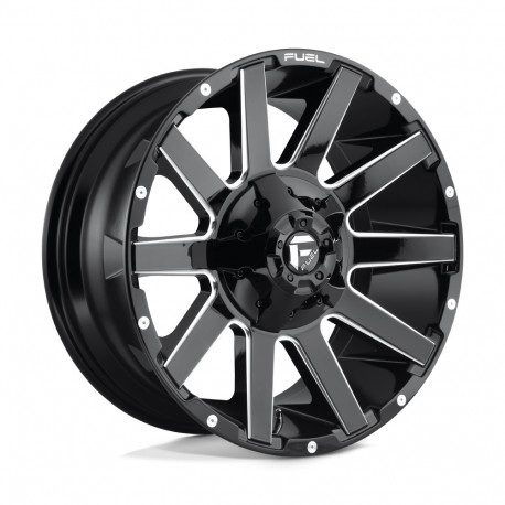 Cerchi in lega Fuel Fuel D615 CONTRA cerchio 20x9 8x180 124.2 ET20, Nero lucido | race-shop.it