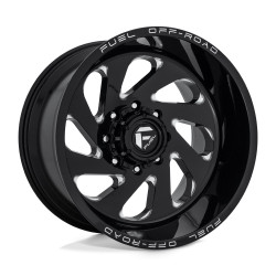 Fuel D637 VORTEX cerchio 20x12 8x165.1 125.1 ET-44, Nero lucido