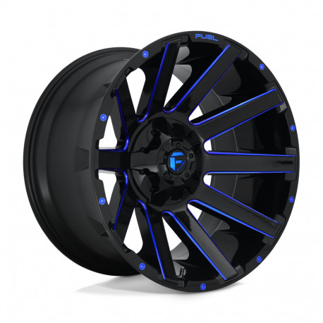Cerchi in lega Fuel Fuel D644 CONTRA cerchio 22x12 8x180 124.2 ET-44, Nero lucido | race-shop.it
