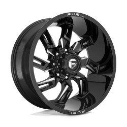Fuel D747 LOCKDOWN cerchio 20x10 5x127 71.5 ET-18, Nero lucido