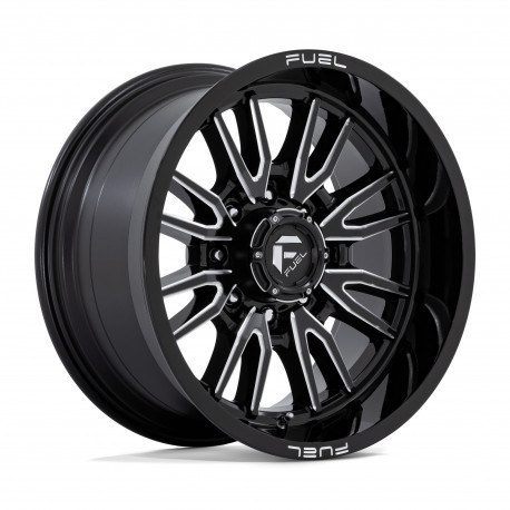 Cerchi in lega Fuel Fuel D761 CLASH cerchio 20x10 8x180 124.2 ET-18, Nero lucido | race-shop.it