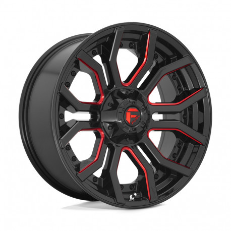 Cerchi in lega Fuel Fuel D712 RAGE cerchio 22x10 8x165.1 125.1 ET-18, Nero lucido | race-shop.it