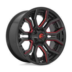 Fuel D712 RAGE cerchio 24x12 8x165.1 125.1 ET-44, Nero lucido