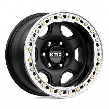 Cerchi in lega KMC KMC KM233 HEX BEADLOCK cerchio 17x9 5x127 71.5 ET-38, Satin Nero | race-shop.it