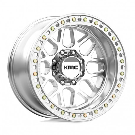 Cerchi in lega KMC KMC KM235 GRENADE CRAWL BEADLOCK cerchio 20x10 8x165.1 125.1 ET-48, Silver | race-shop.it