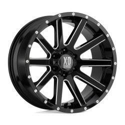 XD 818 HEIST cerchio 20x10 5x127 78.1 ET-24, Nero lucido
