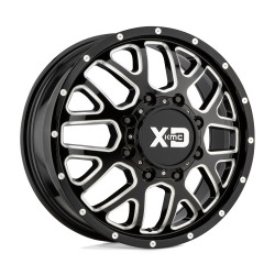 XD 843 GRENADE DUALLY cerchio 20x8.25 8x165.1 121.5 ET127, Nero lucido