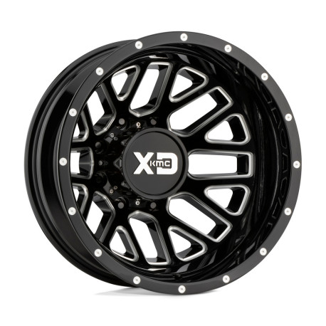 Cerchi in lega XD XD 843 GRENADE DUALLY cerchio 17x6.5 8x165.1 125.1 ET-140, Nero lucido | race-shop.it