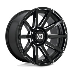 XD 847 OUTBREAK cerchio 20x10 8x165.1 125.1 ET-18, Nero lucido