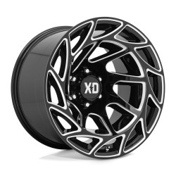 XD 860 ONSLAUGHT cerchio 20x12 6x139.7 106.1 ET-44, Nero lucido
