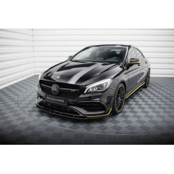 MAXTON DESIGN Street Pro splitter anteriore + alette per Mercedes-AMG CLA 45 Aero C117 Facelift