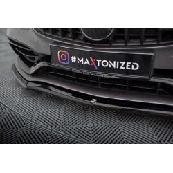 MAXTON DESIGN splitter anteriore per Mercedes-AMG C63 Sedan / Estate W205 Facelift, nero lucido, V1