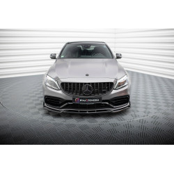 MAXTON DESIGN splitter anteriore per Mercedes-AMG C63 Sedan / Estate W205 Facelift, nero lucido, V2