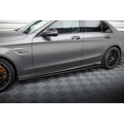 MAXTON DESIGN diffusori minigonne per Mercedes-AMG C63 Sedan / Estate W205 Facelift, nero lucido