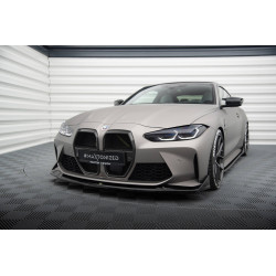MAXTON DESIGN splitter anteriore (CSL look) per BMW M4 G82 / M3 G80, nero lucido, V4