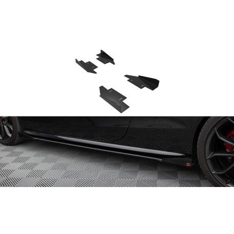 Body kit e accessori visivi MAXTON DESIGN alette laterali per Audi A5 / A5 S-Line / S5 Coupe / Cabrio 8T / 8T Facelift, nero lucido | race-shop.it