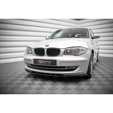 Body kit e accessori visivi MAXTON DESIGN splitter anteriore per BMW 1 E81 Facelift, nero lucido, V2 | race-shop.it