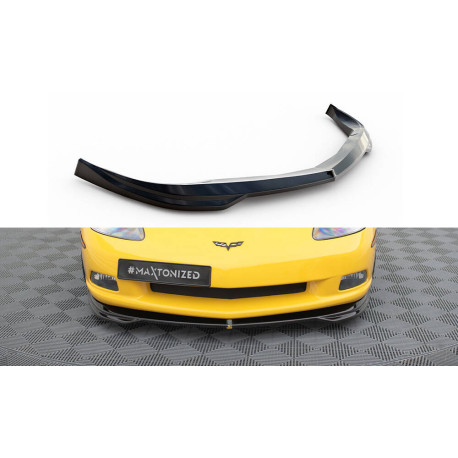 Body kit e accessori visivi MAXTON DESIGN splitter anteriore per Chevrolet Corvette C6, nero lucido | race-shop.it