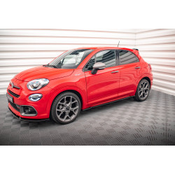 MAXTON DESIGN diffusori minigonne per Fiat 500X Sport Mk1 Facelift, nero lucido