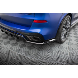 MAXTON DESIGN splitter posteriore centrale per BMW X5 M-Pack G05 Facelift (con barre verticali), nero lucido, V1