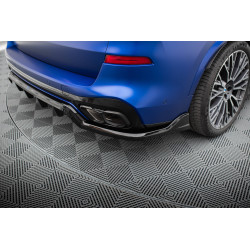 MAXTON DESIGN splitter posteriore centrale per BMW X5 M-Pack G05 Facelift (con barre verticali), nero lucido, V2