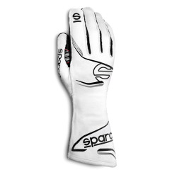 Guanti da gara omologati FIA Sparco ARROW+ (cuciture esterne), bianco