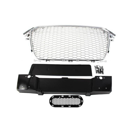 Body kit e accessori visivi Griglia Audi A4 B8 RS-Style Argento-Nero 12-15 PDC | race-shop.it