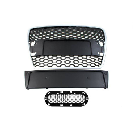 Body kit e accessori visivi Griglia Audi A6 C6 RS-Style Argento-Nero 04-09 | race-shop.it