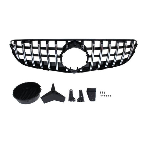Body kit e accessori visivi Griglia Mercedes Benz W253 GT-R Look Cromo Nero Lucido 16-19 | race-shop.it