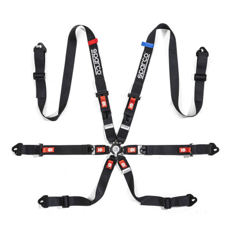 Cinture di sicurezza e accessori FIA 6 point safety belts SPARCO COMPETITION H-2 PU, black | race-shop.it