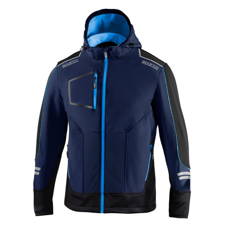 Felpe con cappuccio e giacche SPARCO SOFT-SHELL da uomo con cappuccio - blu | race-shop.it