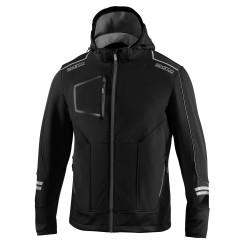 SPARCO Men`s Technical SOFT-SHELL with Hood - black