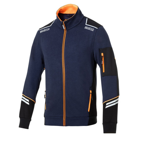 Felpe con cappuccio e giacche SPARCO ALABAMA TECH FULL ZIP - blue/orange | race-shop.it