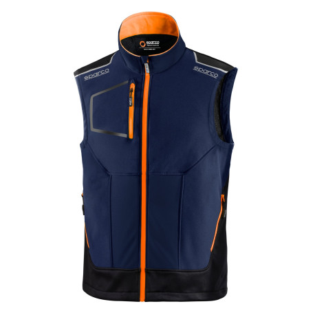 Felpe con cappuccio e giacche SPARCO ILLINOIS TECH LIGHT VEST - blue/orange | race-shop.it