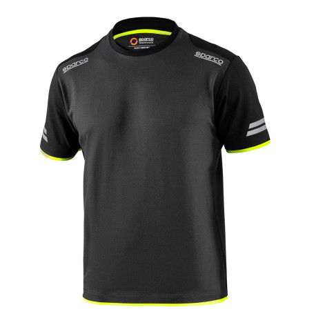 Magliette SPARCO Teamwork t-shirt da uomo - nero/giallo | race-shop.it