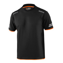 T-shirt da uomo SPARCO Teamwork, nero/arancione