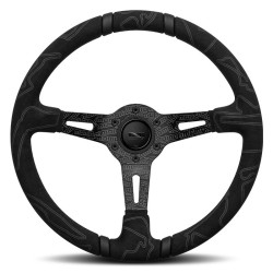 Volante sportivo a 3 razze MOMO ULTRA Edition, 350mm, alcantara, calice 70mm, nero