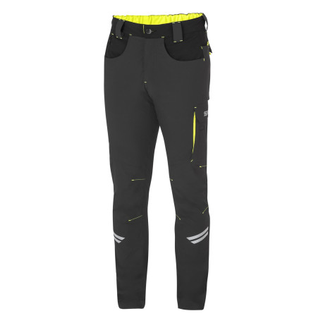 Lifestyle Technical Pants SPARCO KANSAS grey/yellow | race-shop.it