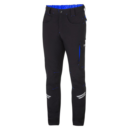 Lifestyle Technical Pants SPARCO KANSAS black/blue | race-shop.it