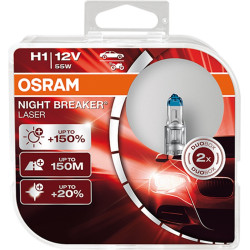 Osram lampade per fari alogeni NIGHT BREAKER LASER H1 (2 pezzi)