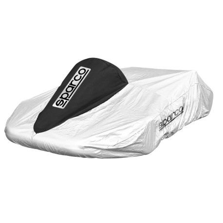 Car cover blankets SPARCO Copertura per kart silver/black | race-shop.it