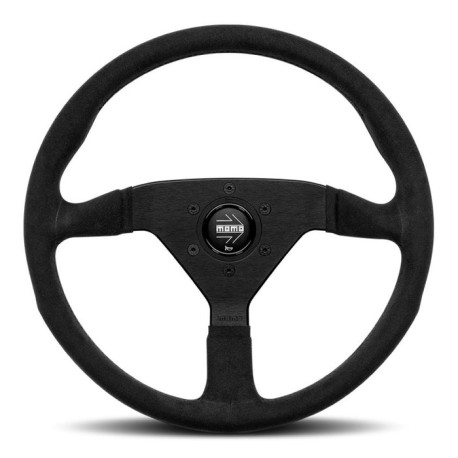 Volanti 3 spoke steering wheel MOMO MONTECARLO 350mm, alcantara, black | race-shop.it