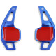 Paddle shifters Leve del cambio in alluminio per BMW 5er F10 F11 F07 6er F12 F13 F01, blu | race-shop.it