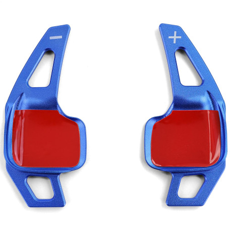 Paddle shifters Leve del cambio in alluminio per BMW 5er F10 F11 F07 6er F12 F13 F01, blu | race-shop.it
