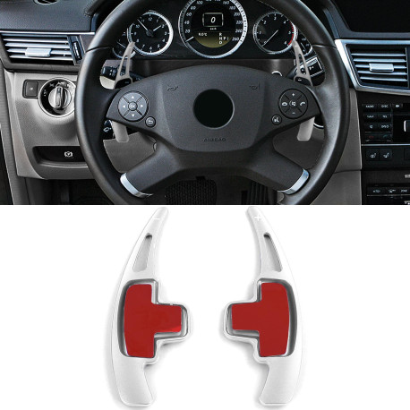Paddle shifters Leve del cambio in alluminio per Mercedes GL X166 GLA X156, argento | race-shop.it