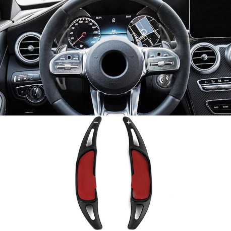 Paddle shifters Aluminium paddle shifters for Mercedes AMG GLA35 45 GLS53 GLS63 X166, black | race-shop.it