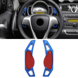 Aluminium paddle shifters for Smart ForFour 453 14-18, blue